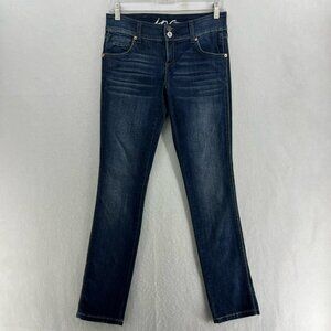 INC International Concepts Jeans Womens 0S Blue Straight Leg Regular Fit Stretch